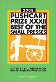 Book Cover for THE PUSHCART PRIZE 2008