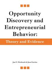 Cover art for Opportunity Discovery and Entrepreneurial Behavior