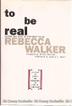 Cover art for TO BE REAL