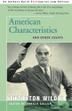 Cover art for AMERICAN CHARACTERISTICS